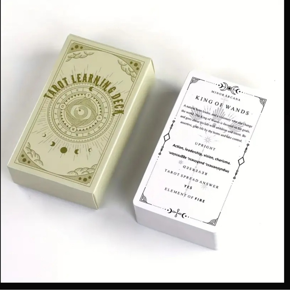 Tarot Learning Deck with King of Wands Card